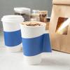 Restaurantware-SLEEVES ONLY: Restpresso Hot Coffee Sleeves With Handle, 50 Disposable Cup Sleeve - Cups Sold Separately, Fits 12-, 16-, And 20-Ounce Cups, Navy Blue Paper Cup Jackets view 3