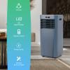 GOFLAME 10000BTU Portable Air Conditioner, 3-IN-1 Air Cooler & Dehumidifier with Remote Control, Sleep Mode, 2 Speeds and 24H Timer, Air Cooling Fan for Home & Office, Blue view 2