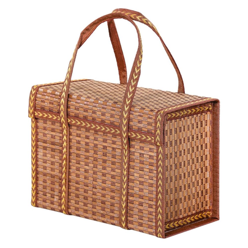 SHERCHPRY Folding Basket Portable Woven Storage for Home Organization Lightweight and Versatile for Fruits Snacks and Vegetables Decorative and Practical Use