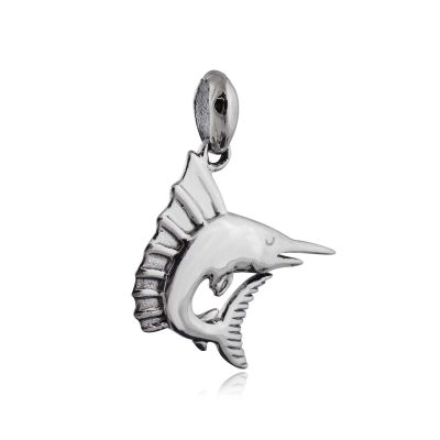 Marlin Pendant - 925 Sterling Silver - Fish Swordfish Sport Fishing New