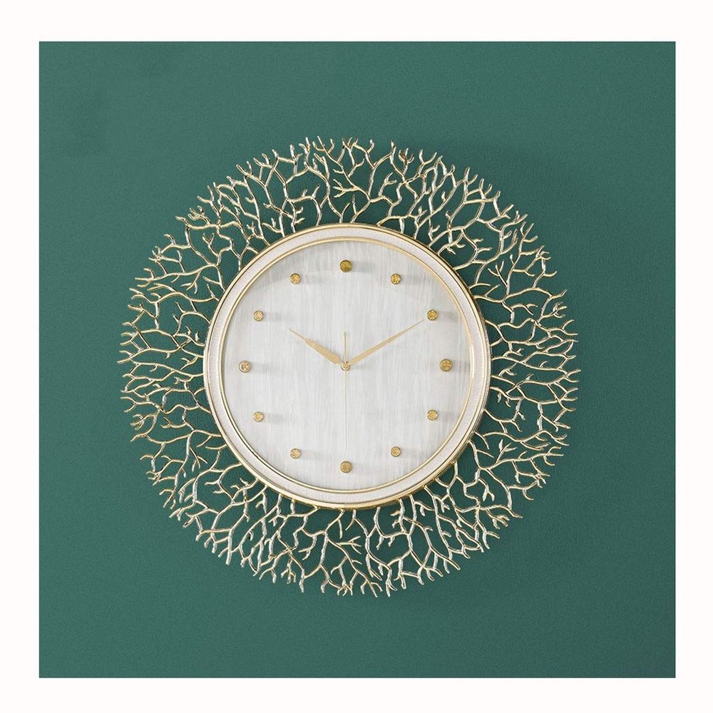 TOMYEUS Alarm Clock Creative Wall Clock New Chinese Style Living Room Atmosphere Artist and Fashion Clock Wall Clock Desk Clock (Size : D)