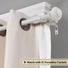 H.VERSAILTEX Elegant Window Treatment Telescoping Double Curtain Rod Set with Classic Cap, 3/4-Inch Diameter, Adjusts from 66 to 120 Inches, White view 2