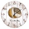 Beach Themed Wall Clock It's A Shore Thing Nautical Beach Quote Sand Dollar Silent Non-Ticking Clock Beach House Decoration Battery Operated Round Clock for Home, Living Room, Bedroom, Office 12-Inch view 1
