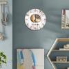 Beach Themed Wall Clock It's A Shore Thing Nautical Beach Quote Sand Dollar Silent Non-Ticking Clock Beach House Decoration Battery Operated Round Clock for Home, Living Room, Bedroom, Office 12-Inch view 3