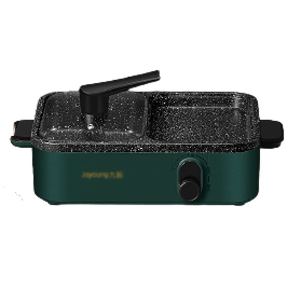 YYDS Hot Pot Multi-Function Cooking Frying and Roasting Shabu Electric Grill Household Hot Pot Barbecue Smokeless Electric Grill (Color : Green)