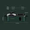 YYDS Hot Pot Multi-Function Cooking Frying and Roasting Shabu Electric Grill Household Hot Pot Barbecue Smokeless Electric Grill (Color : Green) view 2