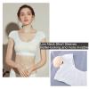 Women 2 in 1 Built-in Shoulder Pad Female Breathable Fitness Tops Push Up Bra Vest,White-Small view 3