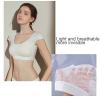 Women 2 in 1 Built-in Shoulder Pad Female Breathable Fitness Tops Push Up Bra Vest,White-Small view 4