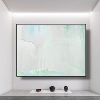 Abstract Painting Oil Cardboard Original Painting Modern Art Contemporary Violets Gray Color Abstract 36" x 36"