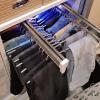 DONGYUE Pull-Out Adjustable Trouser Rack,30-80cm Retractable Wardrobe Rail Organizer, for Wardrobe Closet Towel Rack/tie Rack, Space Saving and Storage (Size : 30cm/11.8in) view 4