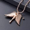 SHEIL Crystal Fairy Angel Wings Cremation Pendant Memorial Necklace Ash Holder Urn Funeral Gifts Keepsake Jewelry view 4