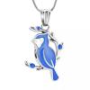 SHEIL Cute Happy Bird Magpie On Branch Cremation Pendant Memorial Pet/Human Necklace Ashes Holder Urn Funeral Keepsake Jewelry view 1