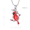 SHEIL Cute Happy Bird Magpie On Branch Cremation Pendant Memorial Pet/Human Necklace Ashes Holder Urn Funeral Keepsake Jewelry view 2