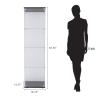 Zacis 4-Tier Glass Display Cabinet with Metal Lock, 5mm Tempered Curio Cabinets Collection Display Case, Floor Standing Glass Curio Cabinet Showcase,16.7" W x 14.3" D x 64.5" H view 2
