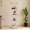 Zacis 4-Tier Glass Display Cabinet with Metal Lock, 5mm Tempered Curio Cabinets Collection Display Case, Floor Standing Glass Curio Cabinet Showcase,16.7" W x 14.3" D x 64.5" H view 1