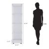 Zacis 4-Tier Glass Display Cabinet with Metal Lock, 5mm Tempered Curio Cabinets Collection Display Case, Floor Standing Glass Curio Cabinet Showcase,16.7" W x 14.3" D x 64.5" H view 2