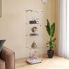Zacis 4-Tier Glass Display Cabinet with Metal Lock, 5mm Tempered Curio Cabinets Collection Display Case, Floor Standing Glass Curio Cabinet Showcase,16.7" W x 14.3" D x 64.5" H view 4