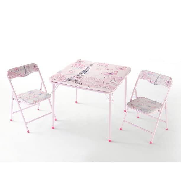Heritage Kids Paris 3 Piece Table and Chair Set, Pink