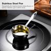 Zerodis Butter Warmer Pot, 300ML Stainless Steel, Silver, No Lid view 3
