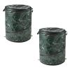 29.5-Gallon Pop up Outdoor Garbage Can Set - Set of 2 Collapsible Trash Cans for Parties, Yard Waste, or Laundry - Camping Accessories by Wakeman view 1