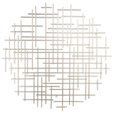 Cheungs Iquara Large Silver Round Metal Wall Art (5800SV)