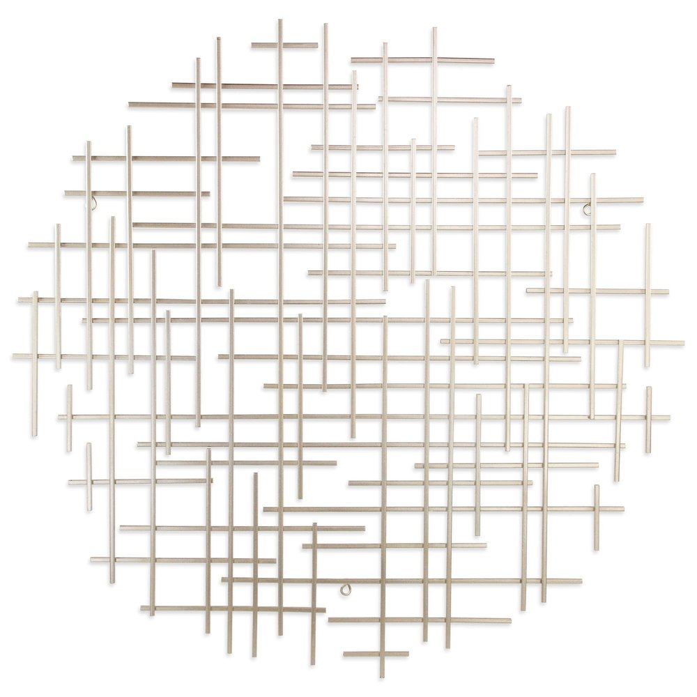 Cheungs Iquara Large Silver Round Metal Wall Art (5800SV)