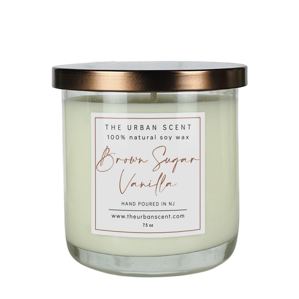 Brown Sugar Vanilla Candle | Scented Soy Candle for Home | 7.5 oz, 45 Hour Burn Time, Made in The USA