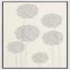 wall26 Framed Canvas Print Wall Art Duotone Dandelion Flowers Nature Wilderness Illustrations Modern Art Decorative Floral Botanical Garden Bouquet for Living Room, Bedroom, Office - 16"x24" White view 1