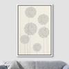wall26 Framed Canvas Print Wall Art Duotone Dandelion Flowers Nature Wilderness Illustrations Modern Art Decorative Floral Botanical Garden Bouquet for Living Room, Bedroom, Office - 16"x24" White view 2