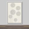 wall26 Framed Canvas Print Wall Art Duotone Dandelion Flowers Nature Wilderness Illustrations Modern Art Decorative Floral Botanical Garden Bouquet for Living Room, Bedroom, Office - 16"x24" White view 3