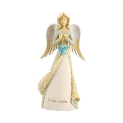 Enesco Foundations Expressions You are My Star Angel Figurine, 7.5 Inch, Multicolor