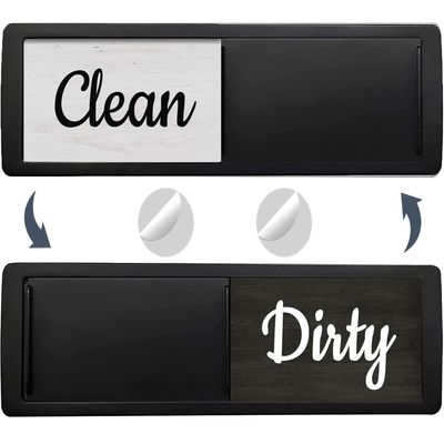 Oxepleus Clean Dirty Magnet for Dishwasher Farmhouse Design (B-Black)
