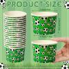 Potchen 50 Pack Paper Soccer Ice Cream Cups, 9 oz Snack Cups Disposable Dessert Soup Bowls, Sports Themed Soccer Birthday Decorations Food Containers for Team Celebration Hot or Cold Food Supplies view 3