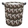 MALIHONG Dog Face Laundry Basket with Handle Funny Shiba Inu Puppy Mash Face Animal Laundry Hamper Waterproof Fabric Toy Box Clothes Storage Fodable Washing Bag for Bedroom Nursery view 1