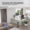 PELONIS Air Circulator Fan | 2 In 1 Table Pedestal Fan | Adjustable Height| 75-Degree Tilt |7-inch airfoil fan blades| 3 Speeds | Low Noise |Solid Base| for Home, Office, Dorm | Black view 3