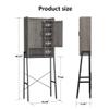 apexnova Over The Toilet Storage Cabinet, Wooden Space-Saving Bathroom Organizer Shelf Over Toilet Storage Rack with Double Door and Adjustable Feet view 2
