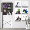 apexnova Over The Toilet Storage Cabinet, Wooden Space-Saving Bathroom Organizer Shelf Over Toilet Storage Rack with Double Door and Adjustable Feet view 3