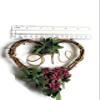 One Birthday Cake Topper in Rustic Style with Burgundy Flowers & Green Leaves view 2