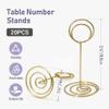HomWanna Table Number Holders 20Pcs - 3.35 Inch Place Card Holder Table Number Stands for Wedding Party Graduation Reception Restaurant Home Centerpiece Decorations Office Memo Picture Photo (Gold) view 4