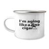 Cigar Lover Camper Mug Funny Aging Gift 12oz Stainless Steel view 1