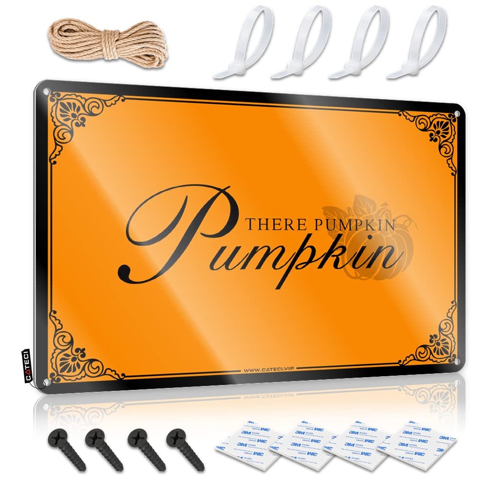 Metal Man Cave Sign Hey There Pumpkin Sign Desk Signs for Office Funny Outdoor Bar Signs ( Size : 30X40CM )