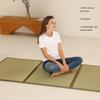 MustMat Tatami Mat Rush Grass Tatami Mattress Japanese Traditional Foldable (twin-39"x78") view 2