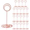 HomWanna Table Number Holders 20Pcs - 3.35 Inch Place Card Holder Table Number Stands for Wedding Party Graduation Reception Restaurant Home Centerpiece Decorations Office Memo Photo (Rose Gold) view 1