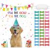 38 Pcs Pin The Bow on The Puppy Dog Party Games Give a Bow Pin Dog Poster with Blindfolds and Stickers for Puppy Themed Birthday Party Supplies Decorations view 1