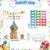 38 Pcs Pin The Bow on The Puppy Dog Party Games Give a Bow Pin Dog Poster with Blindfolds and Stickers for Puppy Themed Birthday Party Supplies Decorations view 2