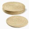 12 in Natural Raffia Round Table Placemat EcoFriendly 6 pc view 1