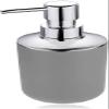 Bathroom Accessories Set 6 Pcs Luxury Bath Accessories Bath Set Toothbrush Holder,Lotion Bottles, Tooth Mug, Soap Dish, Toilet Brush, Trash Can,Gray view 2