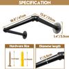 AddGrace Industrial Pipe Clothing Rack 20.5" Black Heavy Duty Garment Rack DIY 2 Pack Wall Mounted Closet Rod for Hanging Clothes (Gold) 52cm view 4