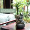 Haobos Indoor Fountain 4-Bowl Rockery Soothing Sound Tabletop Fountains Home/Office Decor Gift for Mom,Mother Day Present with A Small Plastic Pot to Grow Plant/Hebs by Yourself (Automatic Watering) view 4
