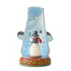 Snowman in Hat Lighted Rotator view 3